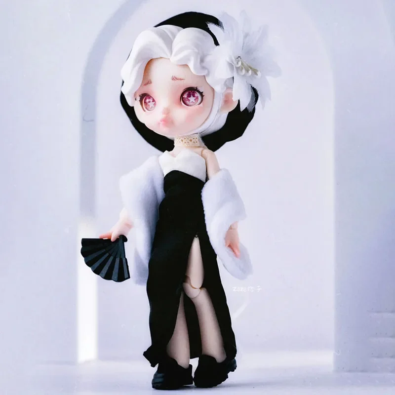 Laura Black And White Sp Ectrum Series Blind Box Bjd Dolls Cute Doll Anime Fiugre Home Desktop Decoration Cute Collect Toy Gift