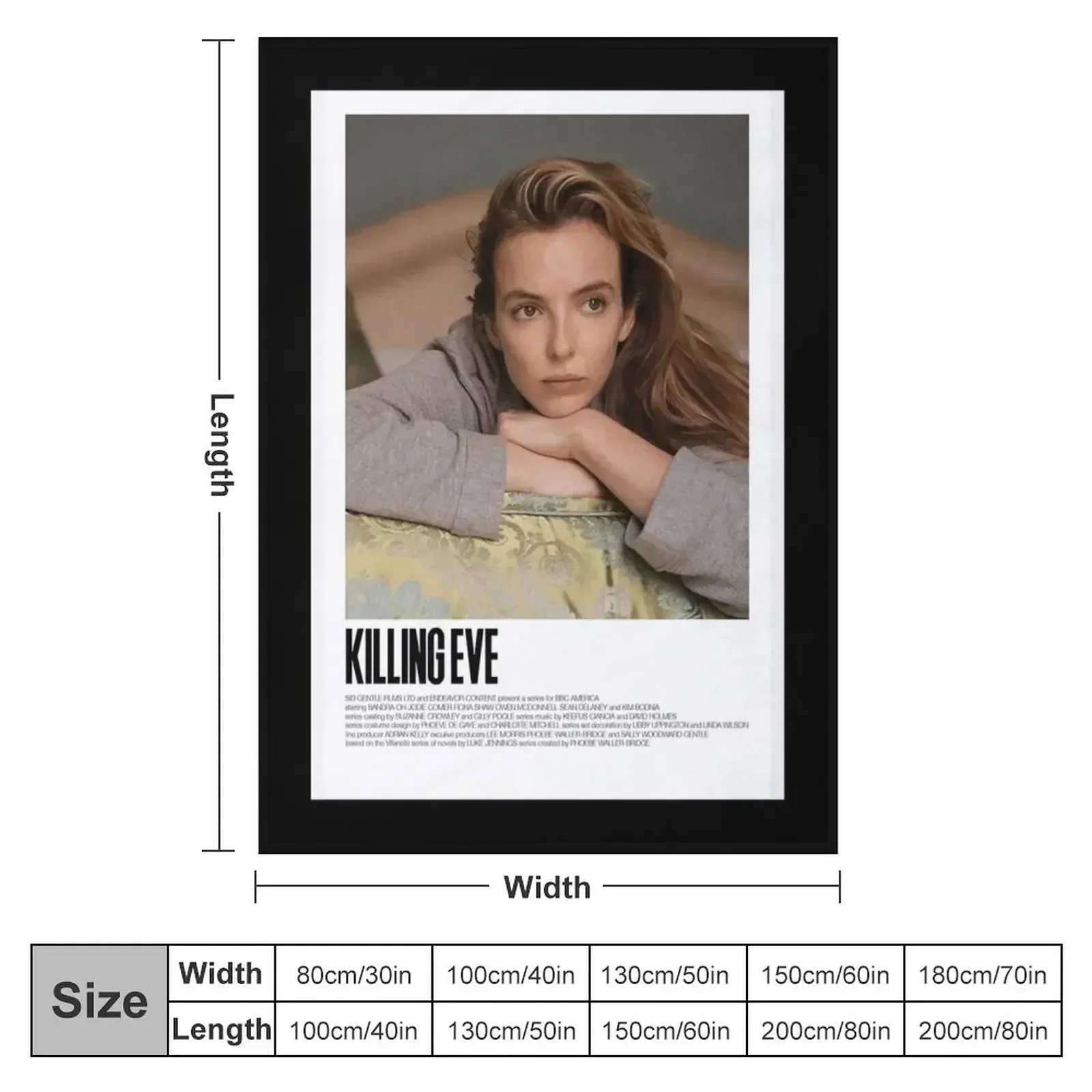 Killing Eve - Jodie Comer Throw Blanket Extra Large Throw Sofas Moving Bed linens Blankets