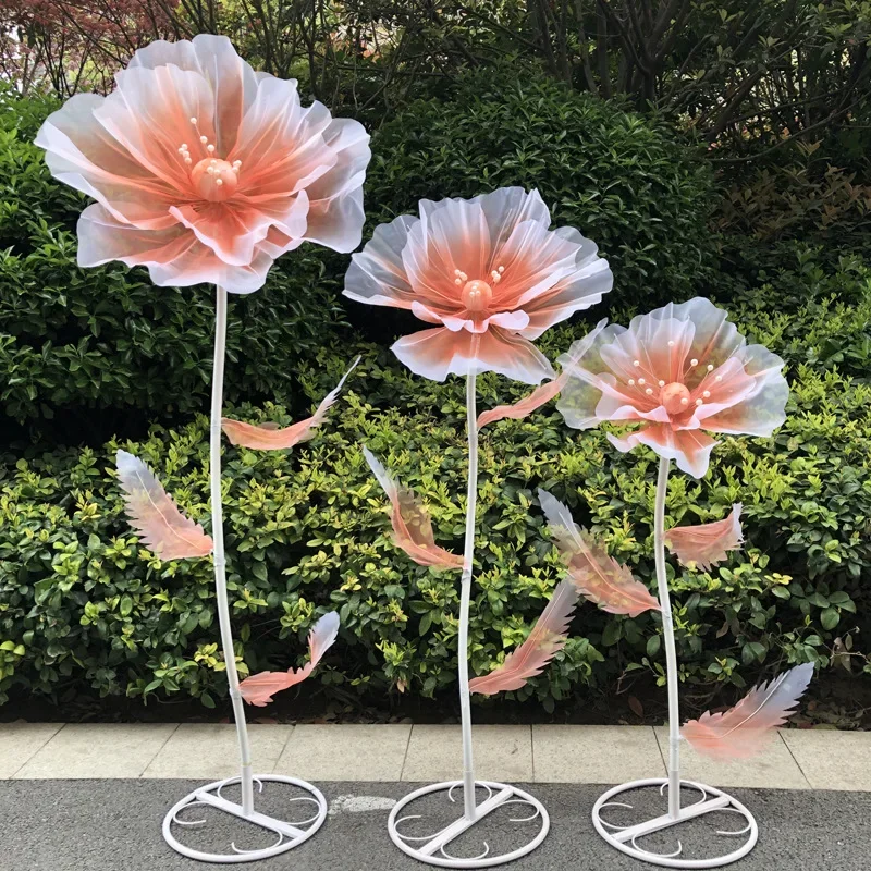 

New wedding stage decoration window ornaments finished screen flower wedding arch road guide 3-piece set