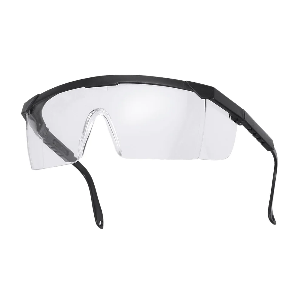 

10Pcs Protective Eyewear Droplet Proof Safety Glasses Black Frame Durable Lightweight Riding Cycling Hiking Glasses