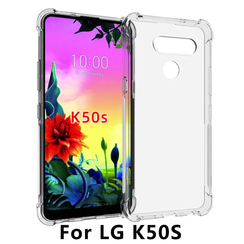 Air Cushion Case for LG K50S LGK50S LM-X540 Shockproof Airbag Clear Silicone TPU Back Cover Soft Case for LG K50S LGK50S LM-X540