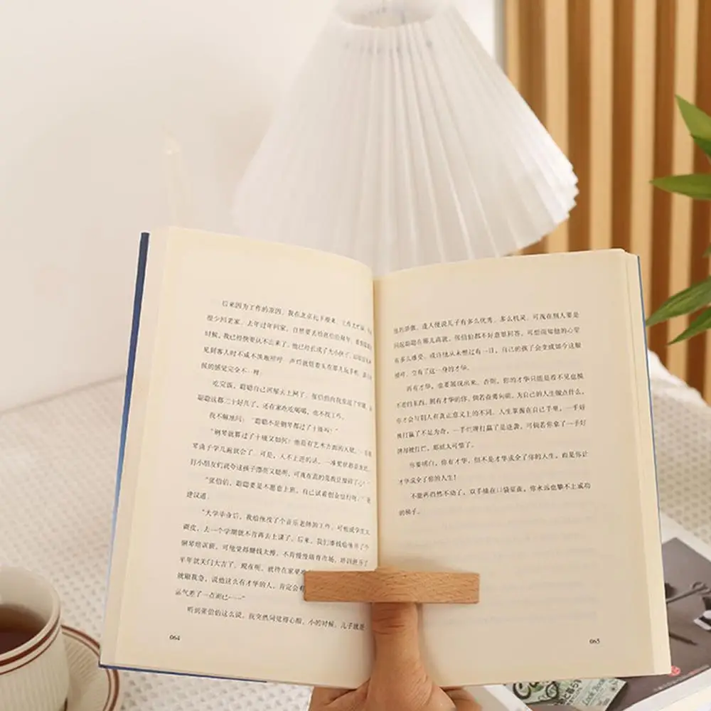 Wooden Thumb Bookmark Portable Ring Page Holders Book Support For Office Book One Hand Reading Aids Tools Thumb Book Holder