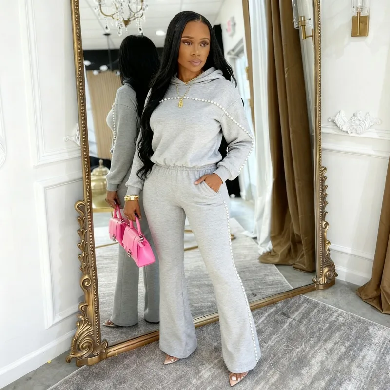 

KEXU, новая зимняя толстовка с капюшоном и длинные брюки, комплект из двух предметов, модный женский повседневный уличный спортивный костюм