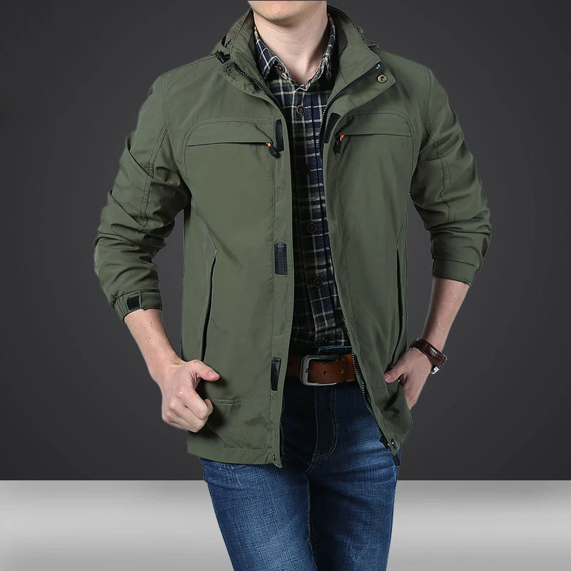 

Новая мужская куртка для активного отдыха, весна-осень, тонкая, дышащая, быстросохнущая, спортивная, с несъемным капюшоном, повседневная верхняя одежда из нейлоновой ткани