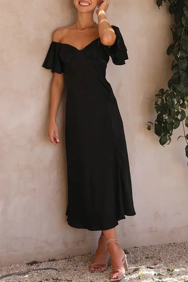 Skinny sexy bh maxi splitjurken voor de zomer damesjurk elegante korte ruchemouwen sexy open rug v-hals hoge taille jurk