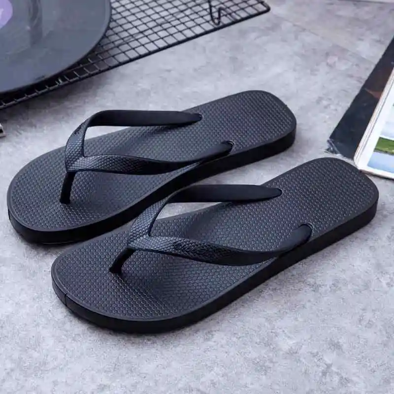 

Унисекс-сандалии для дома и улицы, однотонные, пляжные, модные, легко надеваемые, нескользящие тапочки, парные, повседневные, летние.