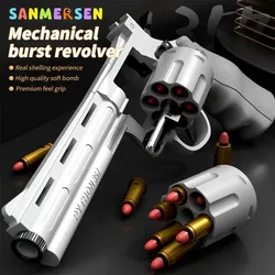 ZP5 Double Action Weapons Toy Revolver Gun Toy Shell Throwing Pistol Manual arms Fidget Gun Airsoft for Boys Adult Shooting Game