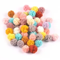 50Pcs 10/15/20mm Lace Ball DIY Gauze Elastic Flower Pompoms Craft Plush Mesh for Jewelry Making Accessories cp3447