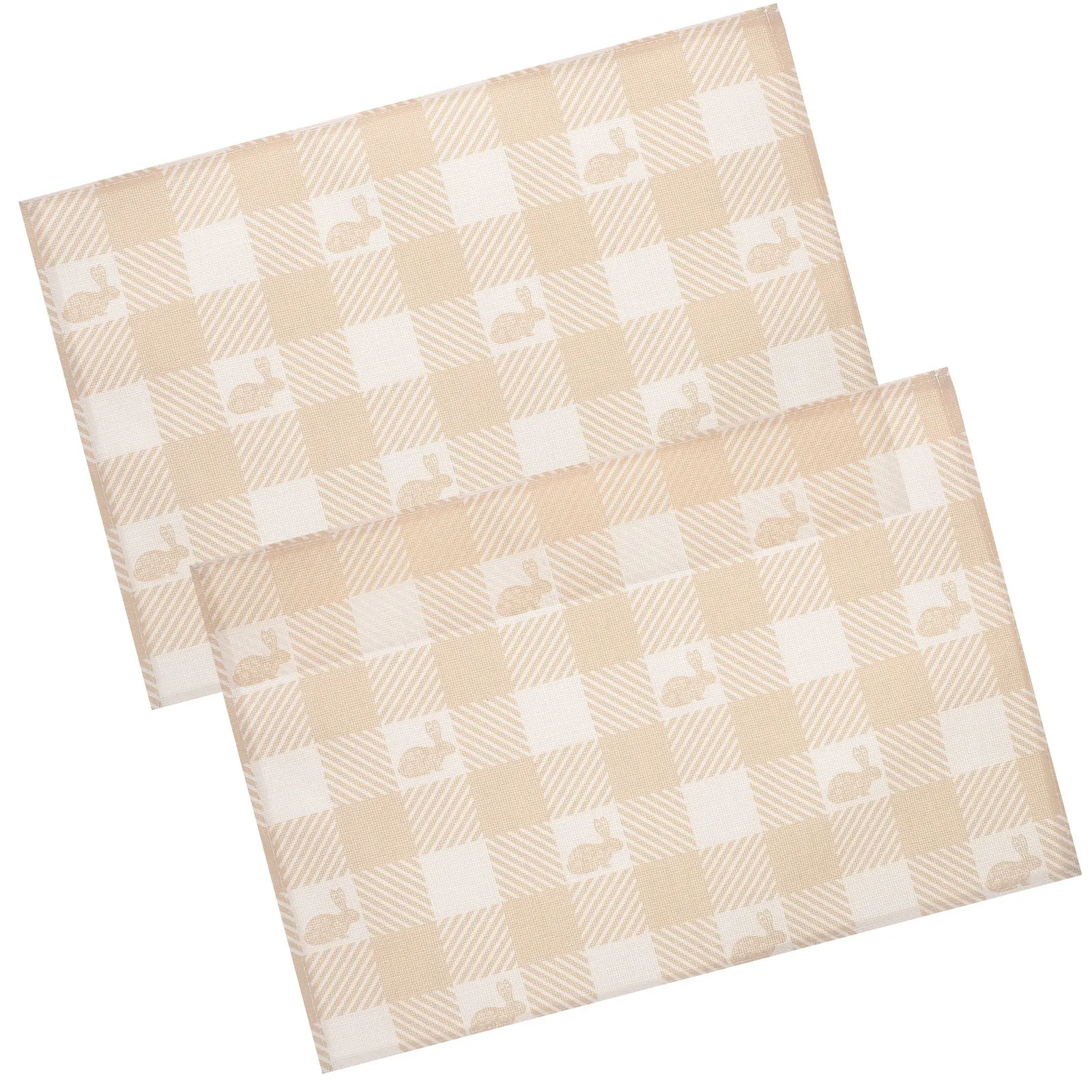 2 قطعة عيد الفصح مقاوم للماء مكان الحصير الكتان مقاومة للحرارة الجدول المفارش غرفة الطعام المنزل حفلة منضدية ديكور عيد الفصح الجدول #4