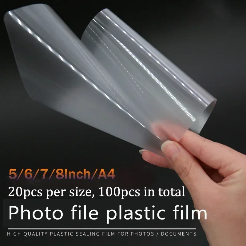 100pcs High Gloss Laminator Film Laminator Paper Photo Protection Pet+eva Plastifieuse For Roll Laminator Plastic Film A4 A5 A6