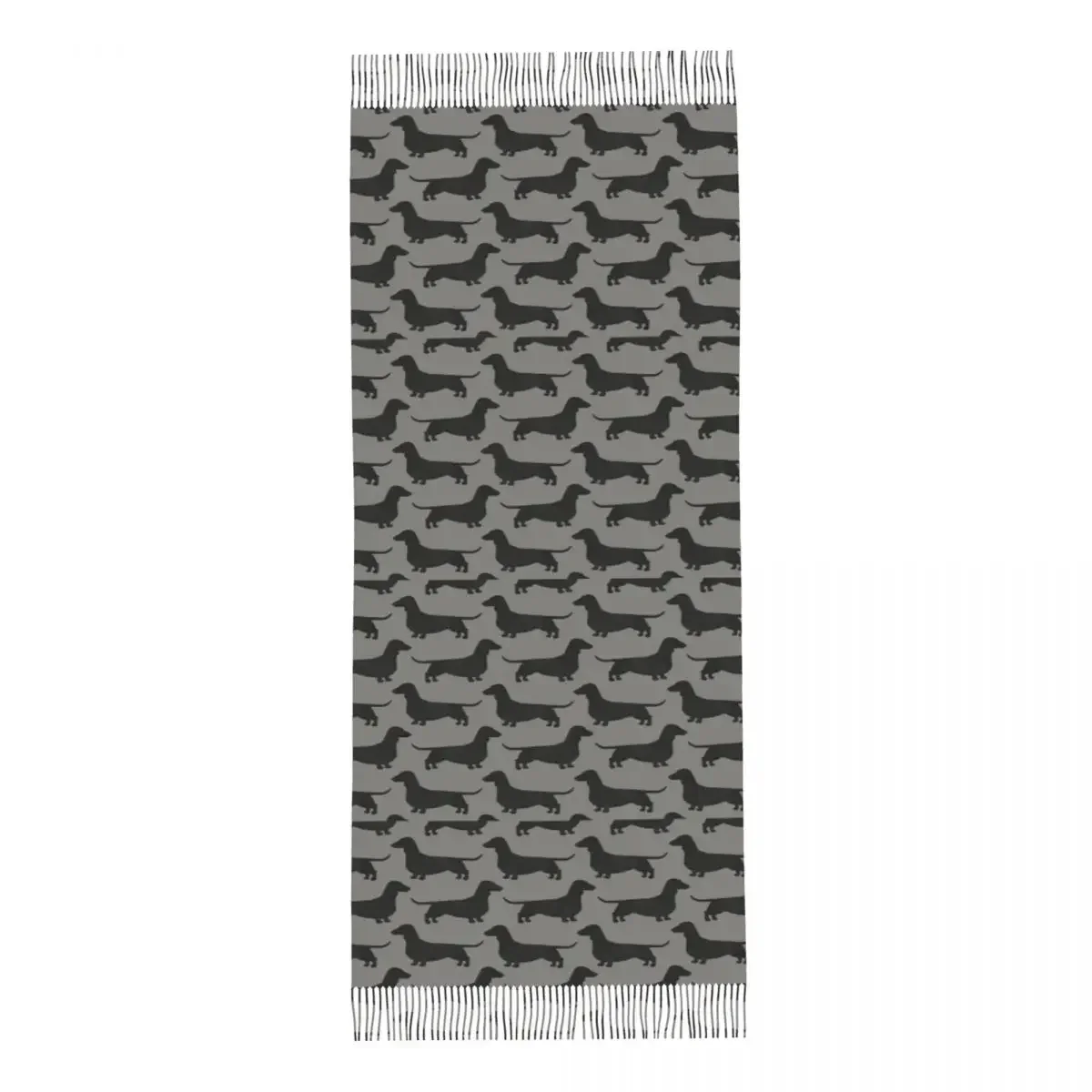 وشاح نسائي مع شرابة الكلب الألماني صورة ظلية طويلة لينة الدافئة شال التفاف وينر السجق Doxie الهدايا وشاح الكشمير