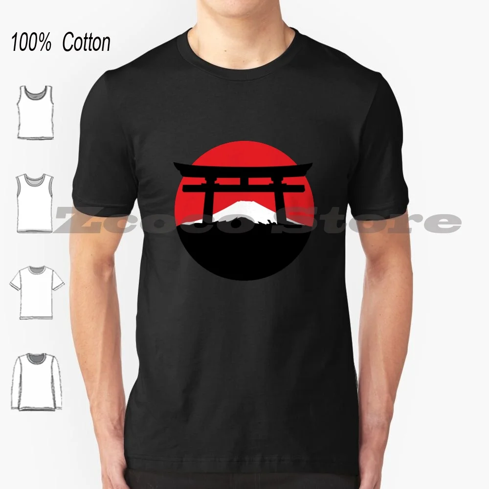 

Torii Gate T-Shirt 100% Cotton Men Women Personalized Pattern Torii Torii Gate Fushimi Inari Asia Travel Red Gate