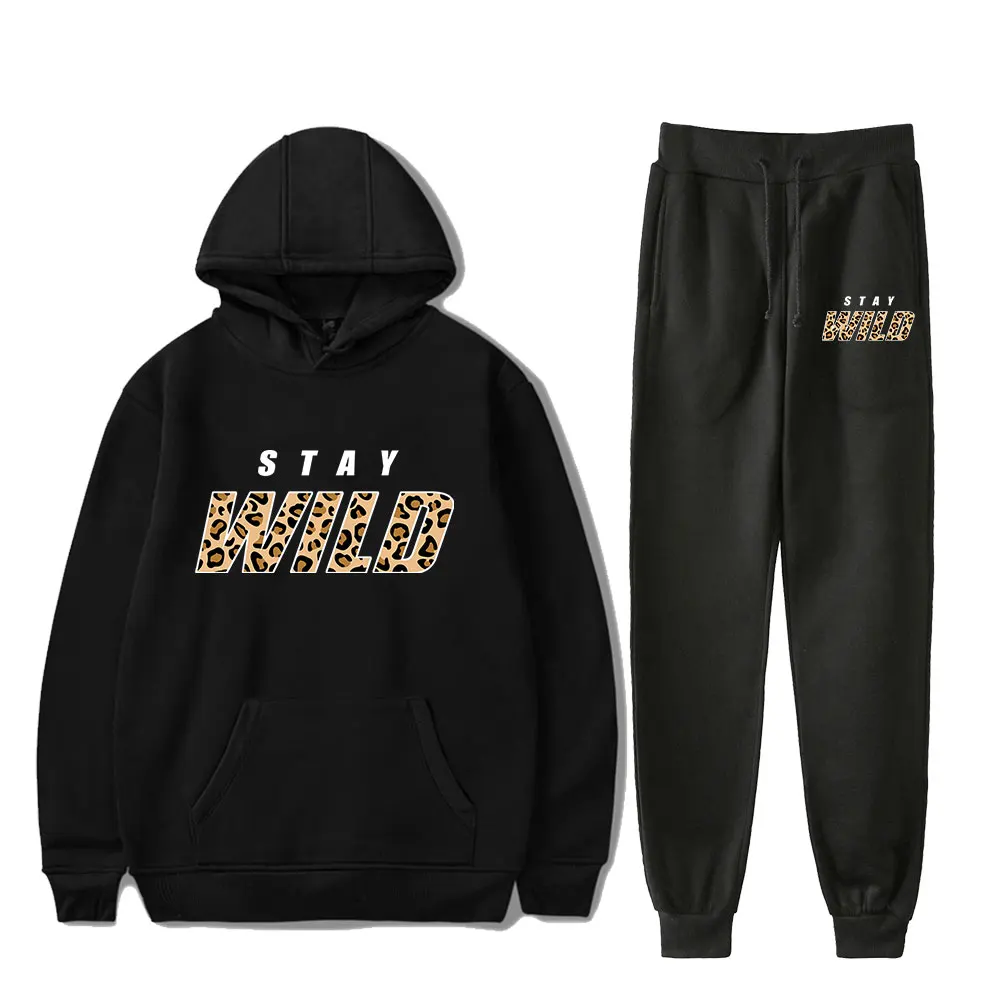 

Ben Azelart Stay Wild Vintage 90s PULLOVER Merch Hoodies Set Men Women Hoodies Pants Two-Piece Fashion Pullover Sports HOODIE