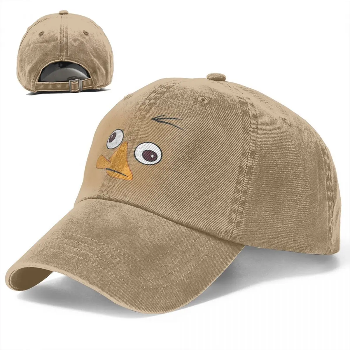 Perry The Platypus Face Baseball Caps Casual Distressed Washed Snapback Hat Unisex Style Outdoor Summer Adjustable Hats Cap