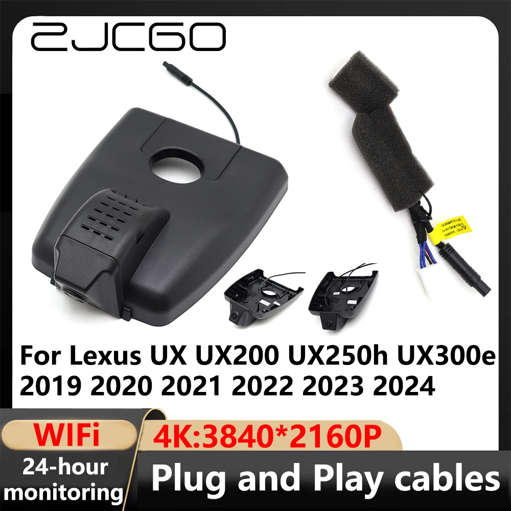 ZJCGO 4K Wifi 3840*2160 Car DVR Dash Cam Camera VIdeo Recorder For Lexus UX UX200 UX250h UX300e 2019 2020 2021 2022 2023 2024