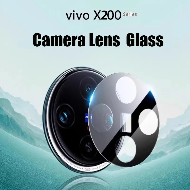 9H Tempered Glass for Vivo X200 Pro Mini Back Camera Lens Protector for VIVO X200 X200Pro Screen Protector Black Camera Cover