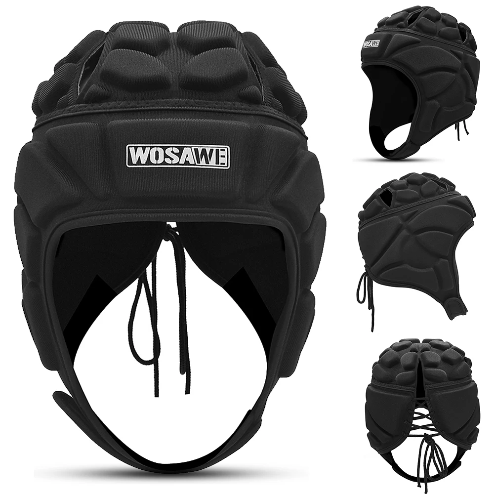 Adjustable Goalkeeper Helmet Sports Football Soccer Rugby Goalie Helmet Head Guard Hat Head Protector Guard Head Protector 2024