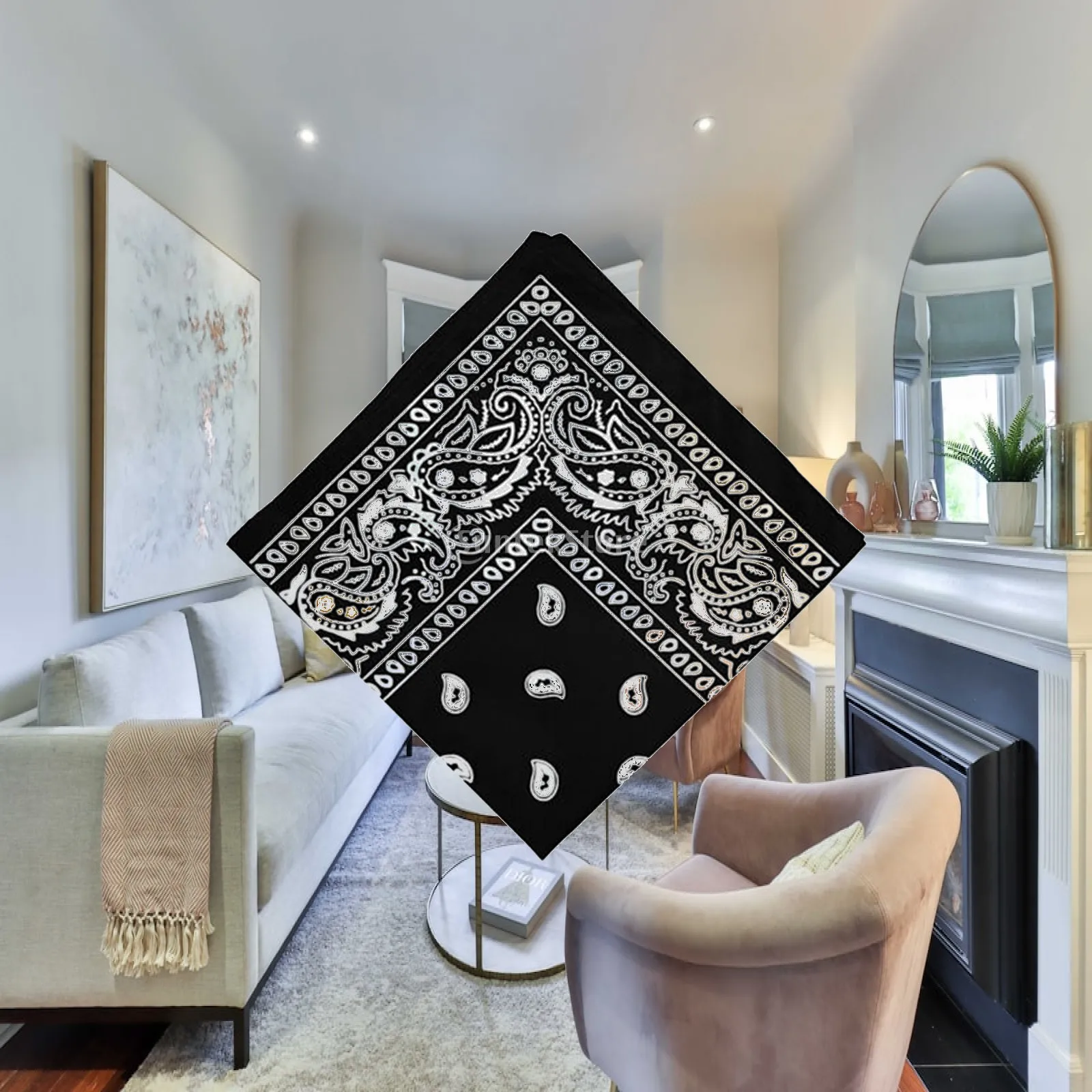 One Dozen Paisley Cowboy Bandanas Cotton Kerchief Head Scarf for Women Men Riding Hiking