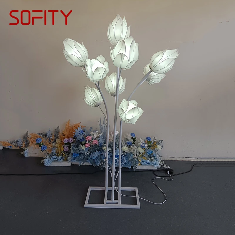 SOFITY الحديثة يولان زهرة الزفاف ضوء الطريق LED للحزب المرحلة الطريق احتفالي جو خلفية الديكور