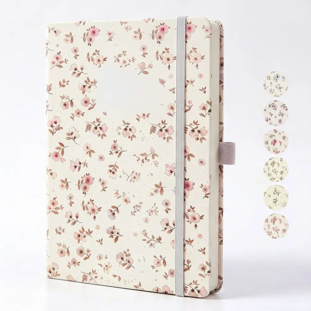 Minimalist A5 Journal Daisy Floral Notebook For Students Office Writing Stationery Supplies Smooth Pages Diary Book