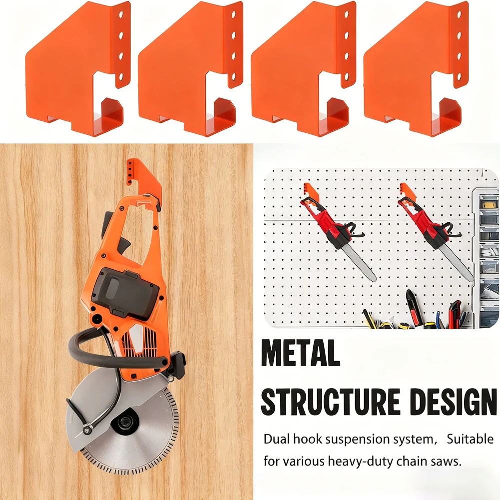 

Chainsaw Wall Mount Holder Heavy Duty Chainsaw Hooks Wall Mount Chainsaw Rack Garden Electric Tool Hook Power Tool Accessories