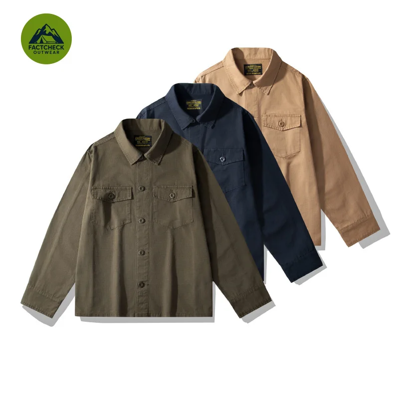 FACTCHECK EU US Size Luxury Quality Retro Work Shirt Outdoor Travel Hunting Fishing Hiking Rip-Stop Plaid Tear-Resistant Shirt