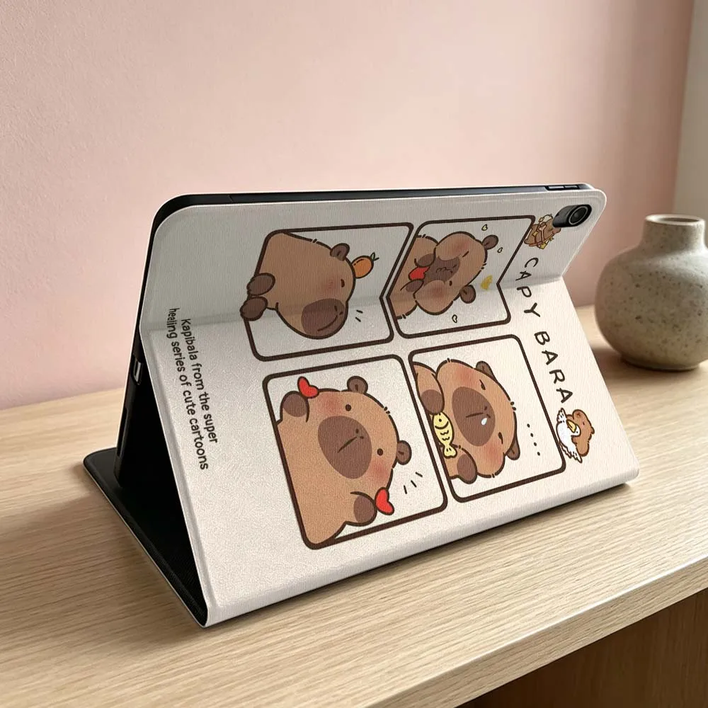 Capybara Fun Expression For iPad Pro Air mini 7 6 5 4 3 2 1 9gen M5 M4 11th 10th A17 Pro A16 Inch Tablet Case Soft