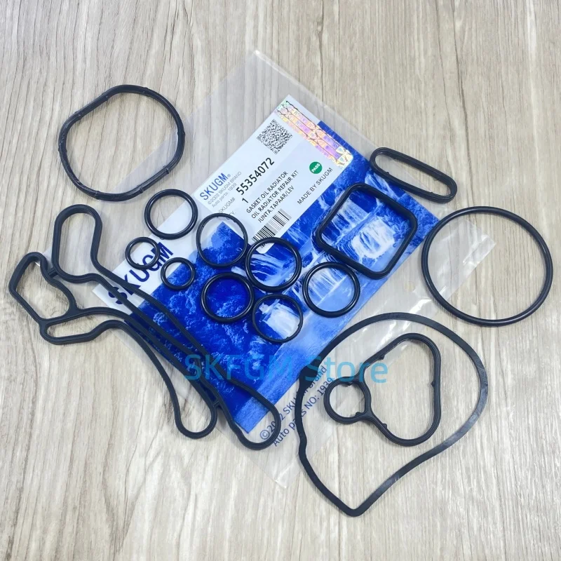 .Cooling System Oil Cooler Gasket Seals,For  Chevrolet Aveo Cruze Orlando Sonic Opel Astra Zafira Signum Vectra Black 55354072