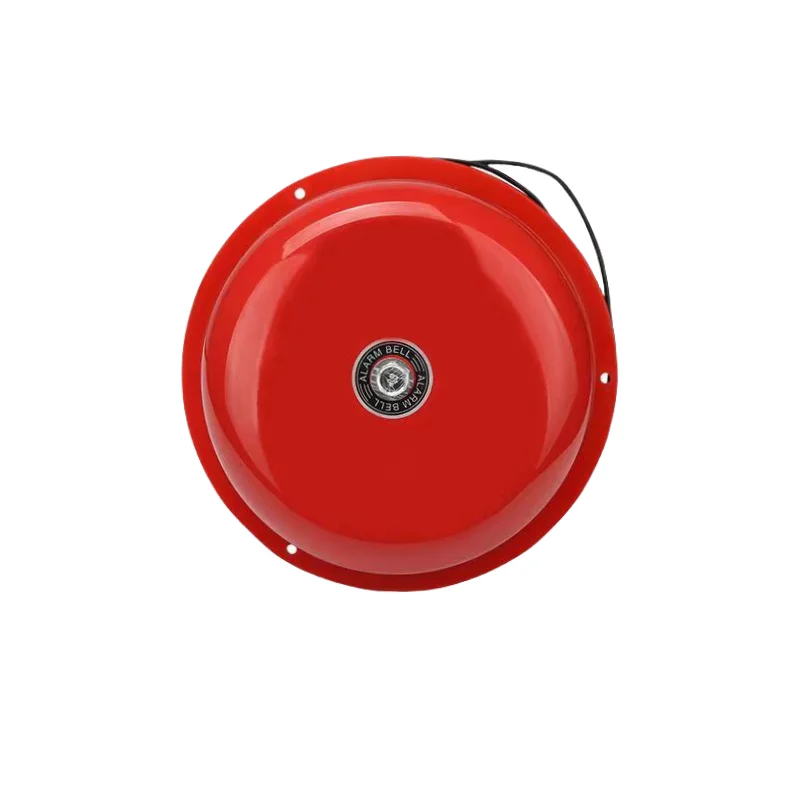 DC12V DC24V AC220V 150mm 6 inch Dia Schools Fire Alarm Round Shape Electric Bell Red