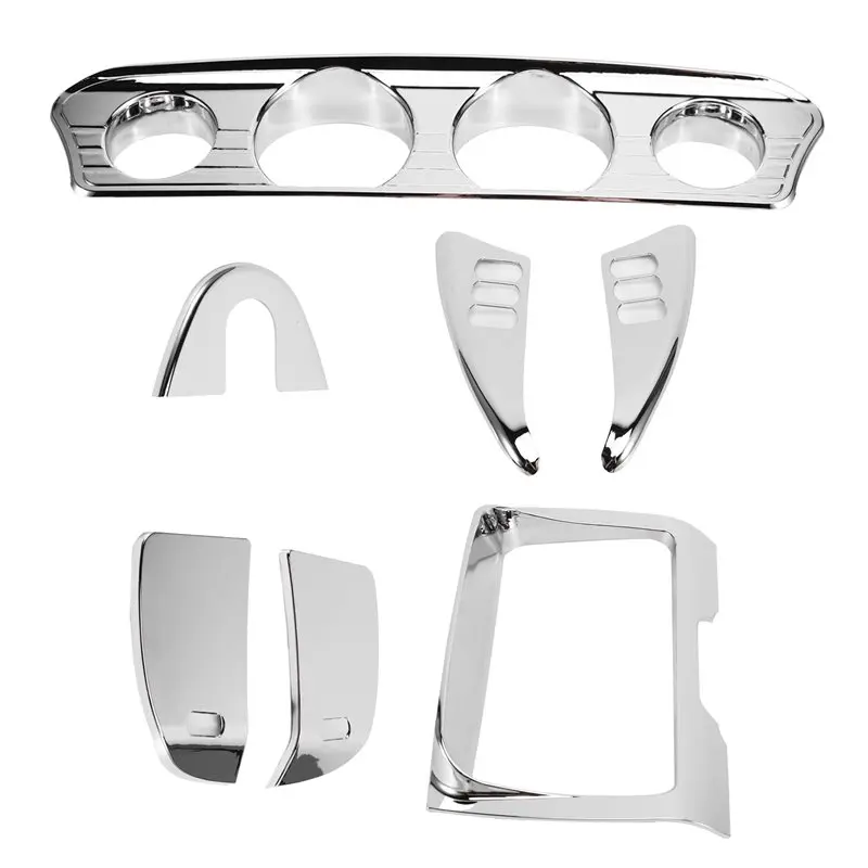 

Ac29-Stereo Gauge Trim Cover Chrome Fairing Dash Switch Panel Kit For Touring Models Electra Street Glide 14-23 Accent