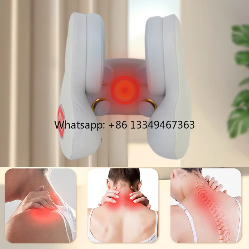 

Heat Compress Massage Pillow Neck Support Travel Pillow Smart Noise Reduction Sleeping Pillow Support Bluetooth Music