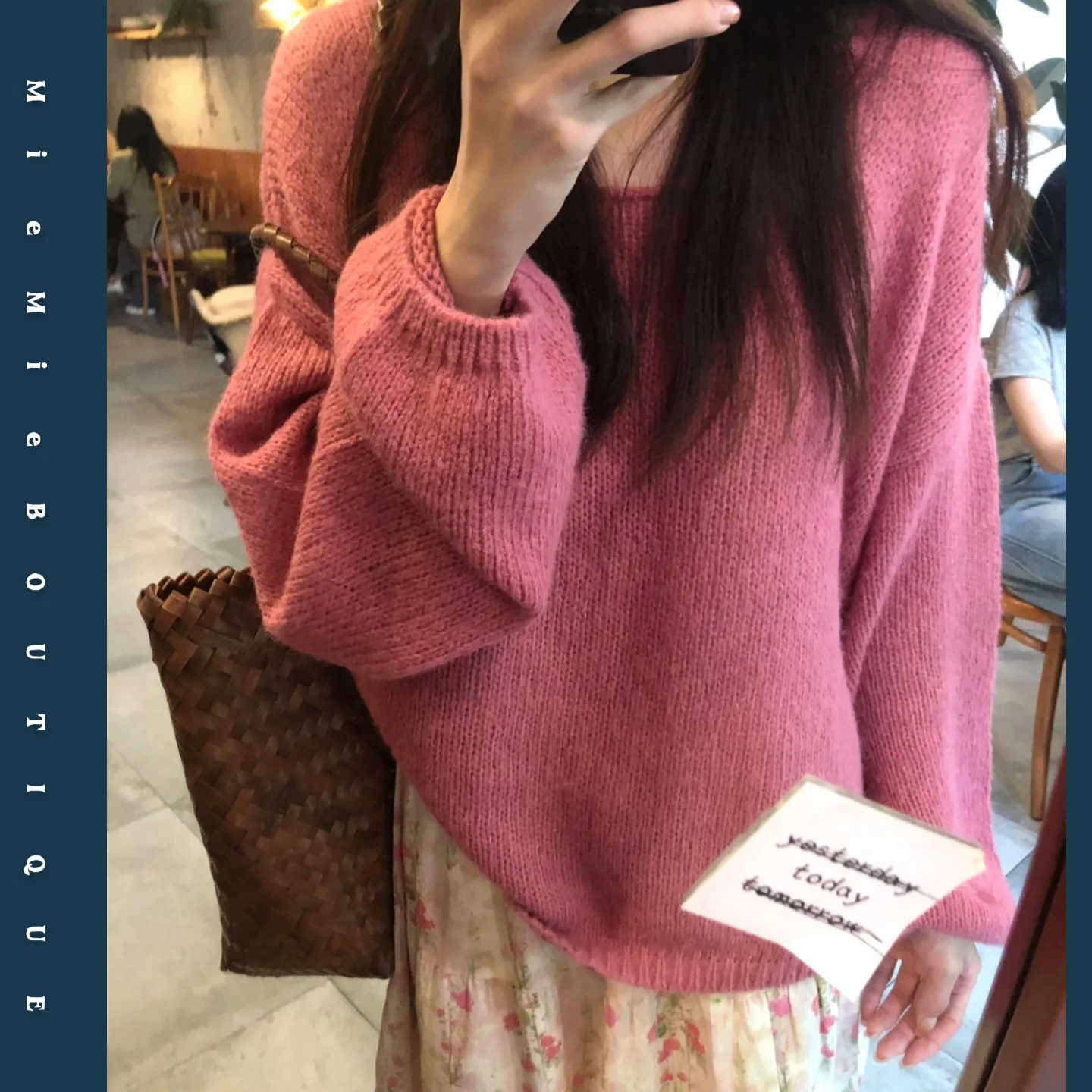 

Soft Cozy Retro Lazy Loose Knitted Sweater Basic Sle Long Sve Crew Ne Pullover Comfortable Fit round Ne Knitwear