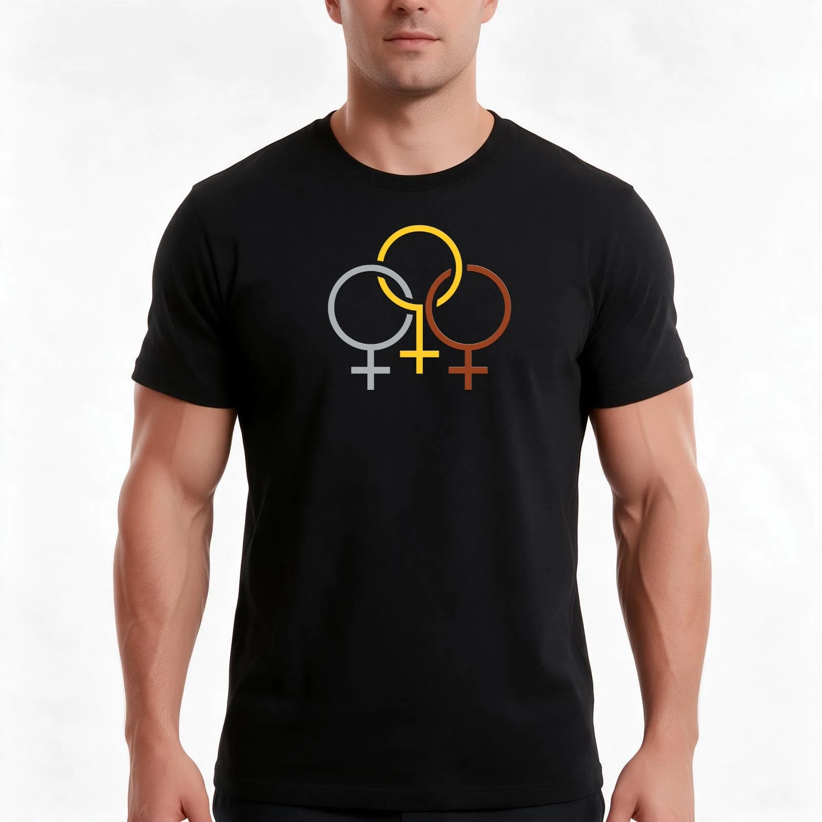Camiseta com o símbolo da Venus, para atletas de esportes femininos, ideal para o verão, de algodão, estilo casual, corte amplo, para uso urbano, com 