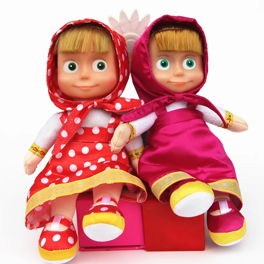 Puede hablar ruso Masha Anime Doll Toy para niños regalos de navidad 24cm