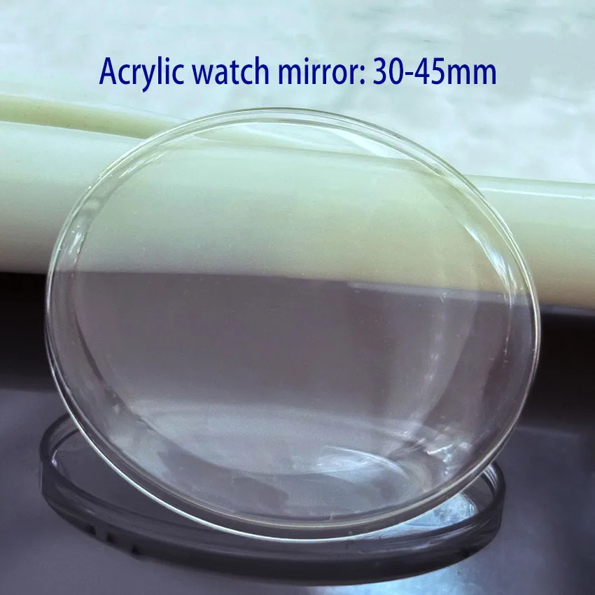 Uhrenglas aus Acryl, gewölbtes Plexiglas, 30-45mm, Standard-Uhrenglas, Fat Noodles