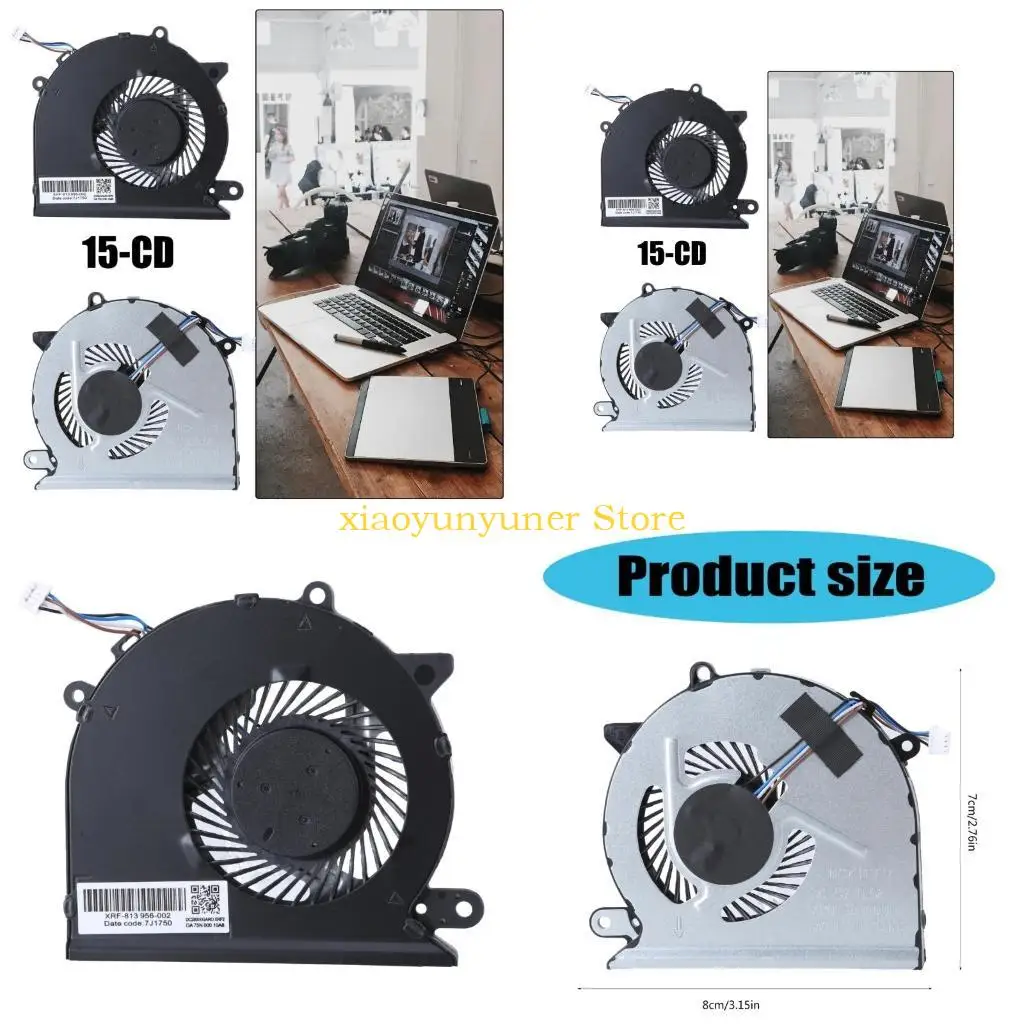 P9JB Optimal Notebook CPU Heat Management Fan for Pavilion 15CD 15ZCD 17AR Notebook