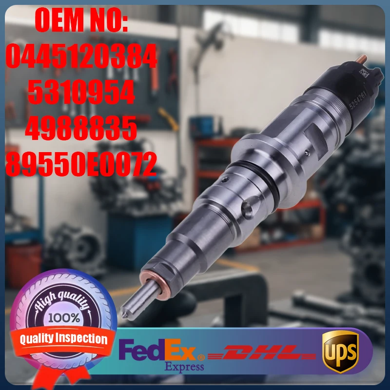 

Common Rail Fuel Injector 0445120384 5310954 4988835 for Cummins ISB/QSB 6.7L Engine Ford Cargo C1723 C2423 C2429 C2623