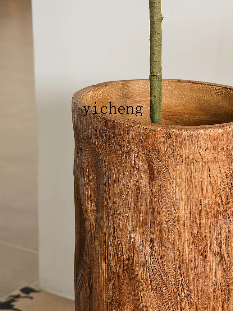 

FY1 Floor Flower Vase Hotel Homestay Restaurant Green Plant Cement Flower Vase Ornament