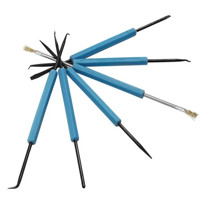6Pcs Set Desoldering Aid Tool Kit Soldering Aid Assist Tools PCB Cleaning Kit Repair Tool Electronic Heat Assist Set