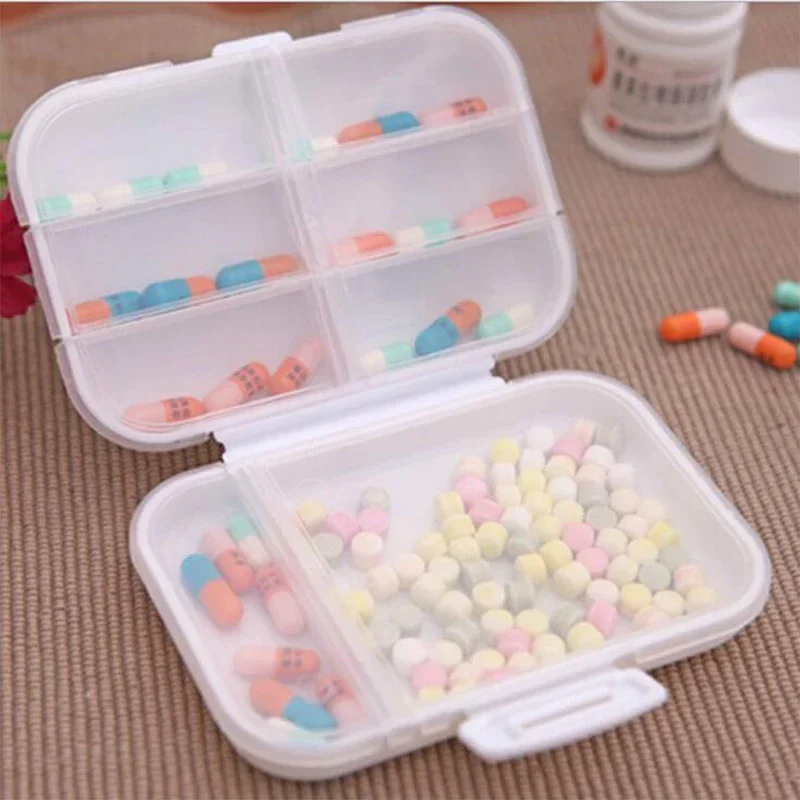 8 Grids Organizer Container For Tablets Travel Pill Box Small Box For Health Care Tools Portable Container For Medicines