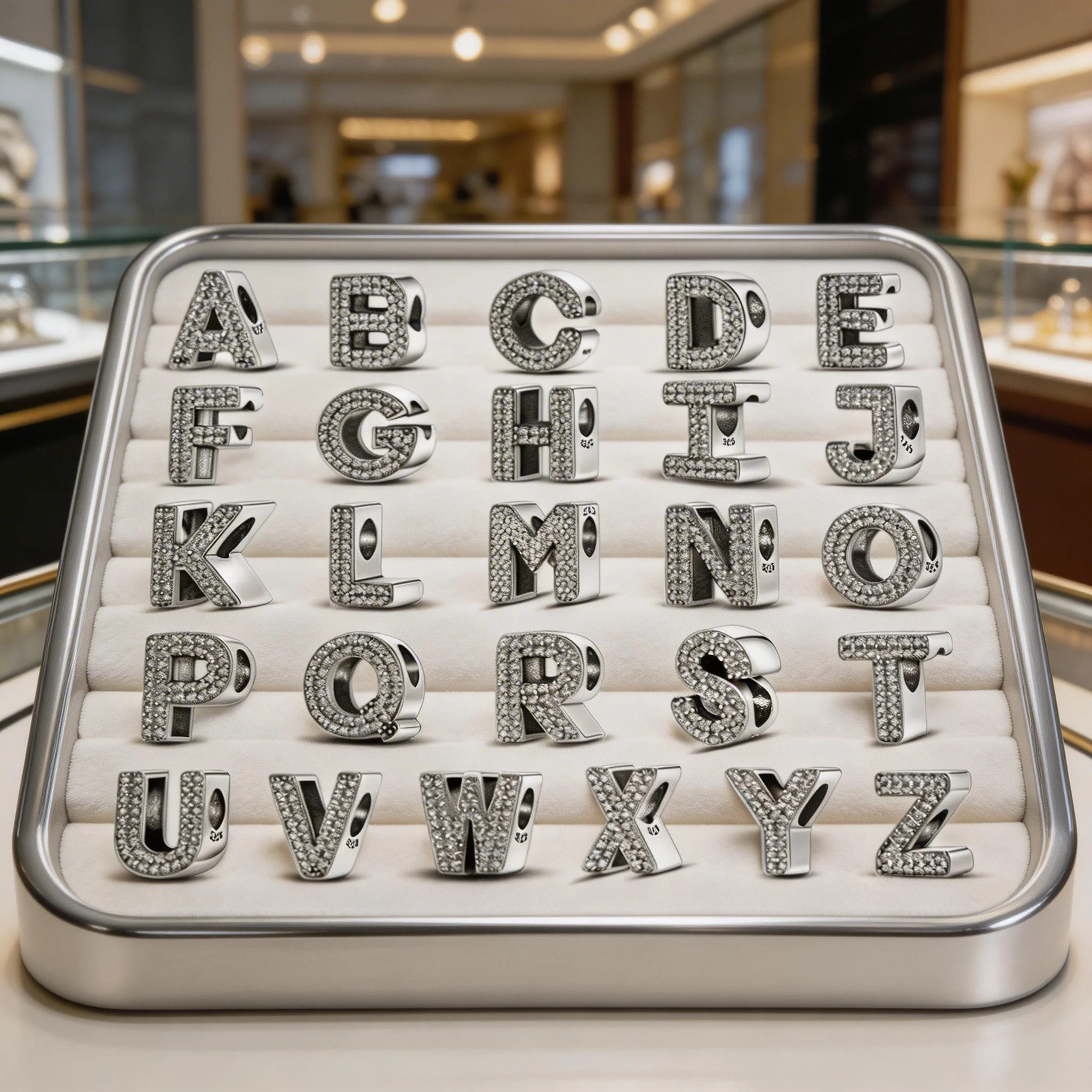 

Подвеска-шарм из стерлингового серебра 925 пробы с 26 английскими буквами и кубическим цирконием, подходит для браслетов и ожерелий своими руками, подарок для нее, Colgante Plata