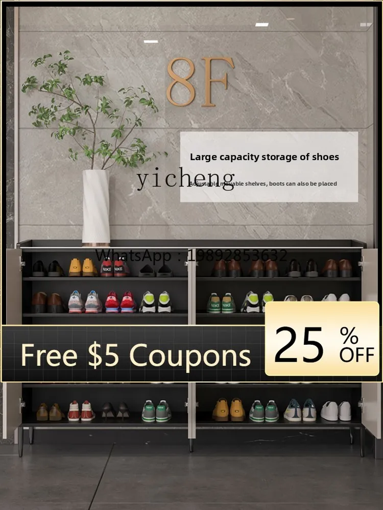 

ZZ corridor entrance shoe cabinet with lock door outside home entry fingerprint lock aisle elevator corridor seat integrated