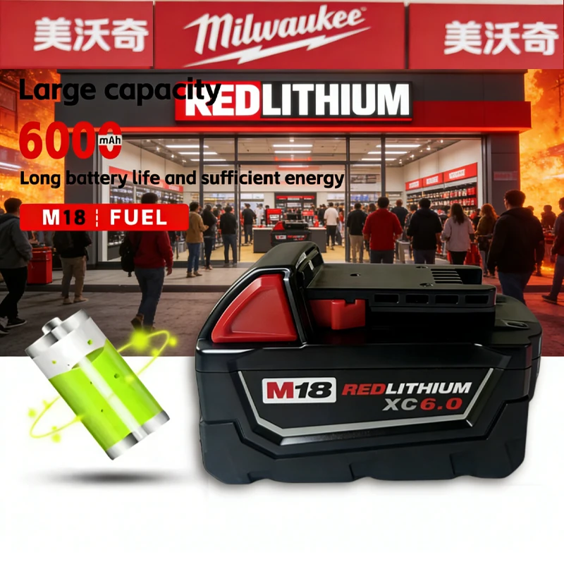 

18V Milwaukee M18 18650 original battery 5.0Ah 6.0Ah high rate fast charging, durable and non fading, all series