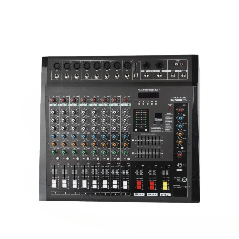 

With Bluetooth reverb equalization, suitable for wedding stage performances, outdoor home high-power professional mixer DMX