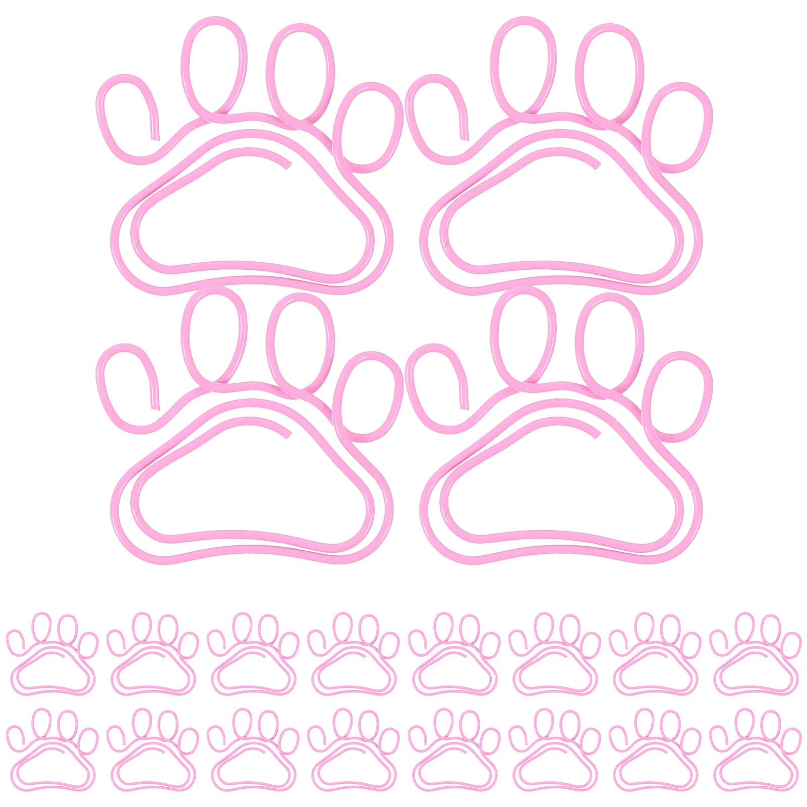 20Pcs Metal Paper Clips Cute Cat Claw Design Small Exquisite Decorative Clips for Office Documents Notes Delicate Paper Clip