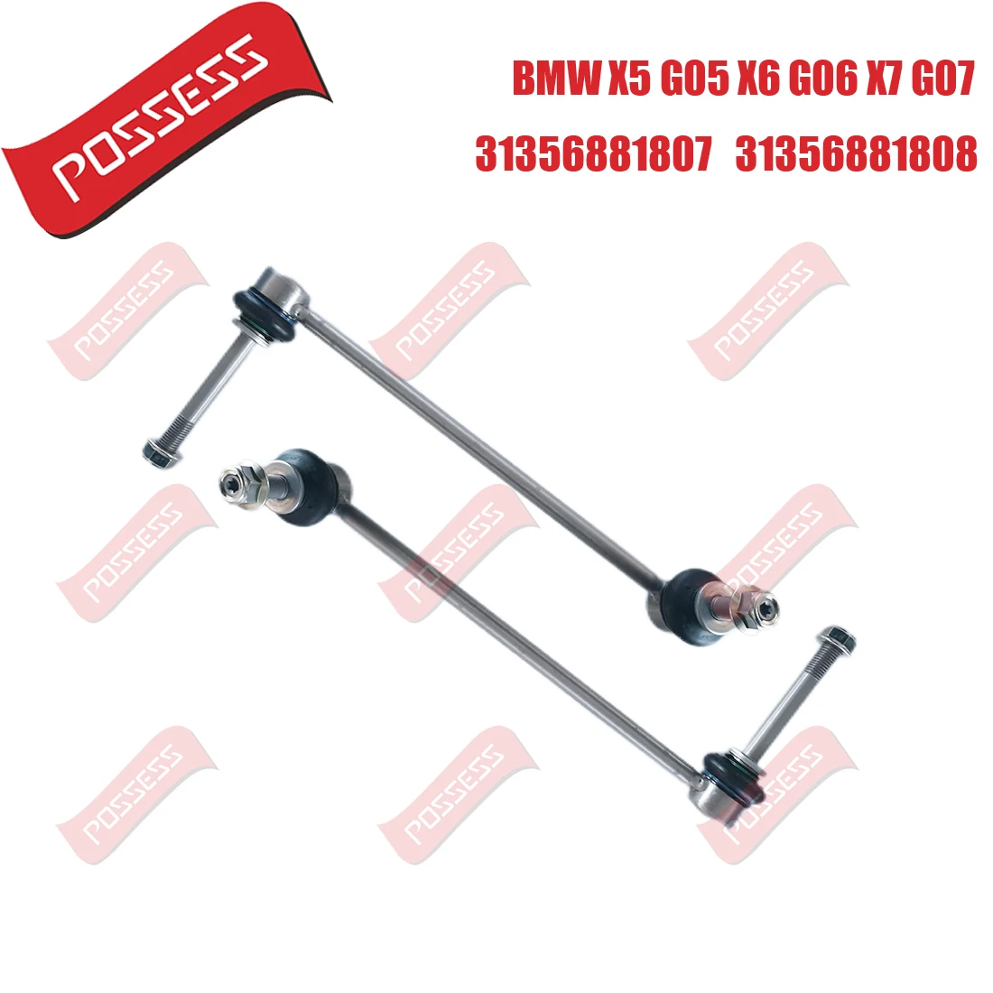 

A Pair of Front Axle Sway Bar End Stabilizer Link Ball Joint For BMW X5 G05 G18 BMW X6 G06 X7 G07 2018-/,OE 31356881807 808