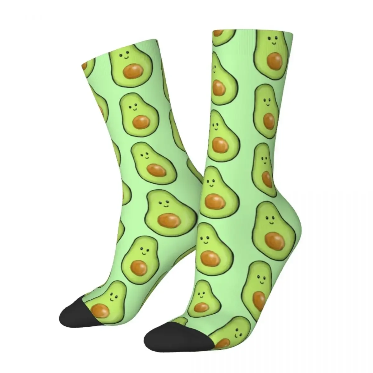 Avocado Socks Men Women Casual Tropical Fruit Socks Harajuku Spring Summer Autumn Winter Middle Tube Socks Gifts