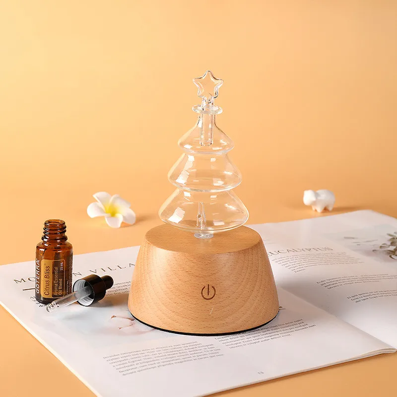 Difusor de aceites esenciales sin agua, nebulizador recargable de madera, vaporizador de aromaterapia, fragancia para habitación para el hogar, 30ml