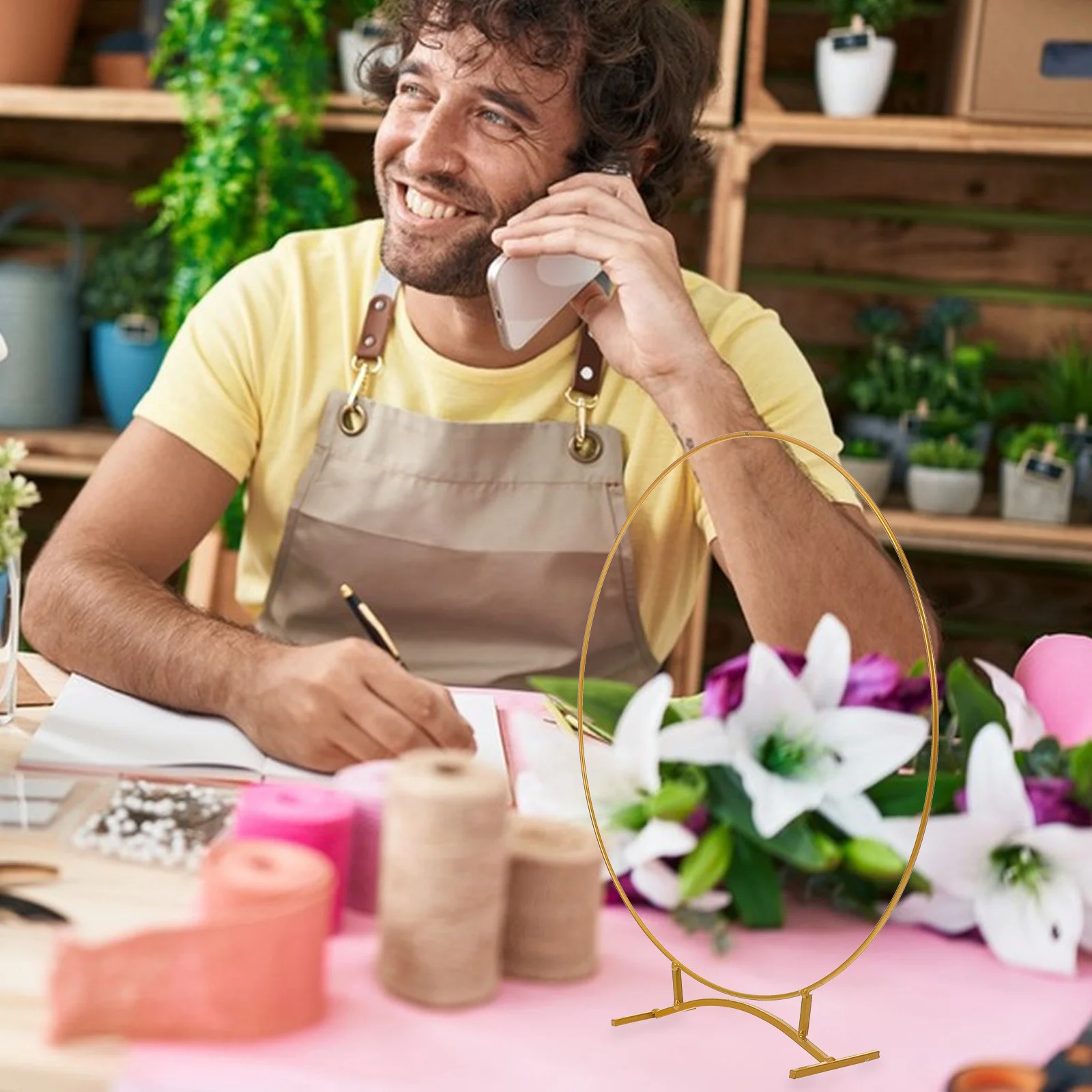 

1pcs Wedding Floral Hoop Decor Metal Wreath Frame Diy Crafts Centerpiece Table Decor Dream Catcher Ring Large Hoops Party