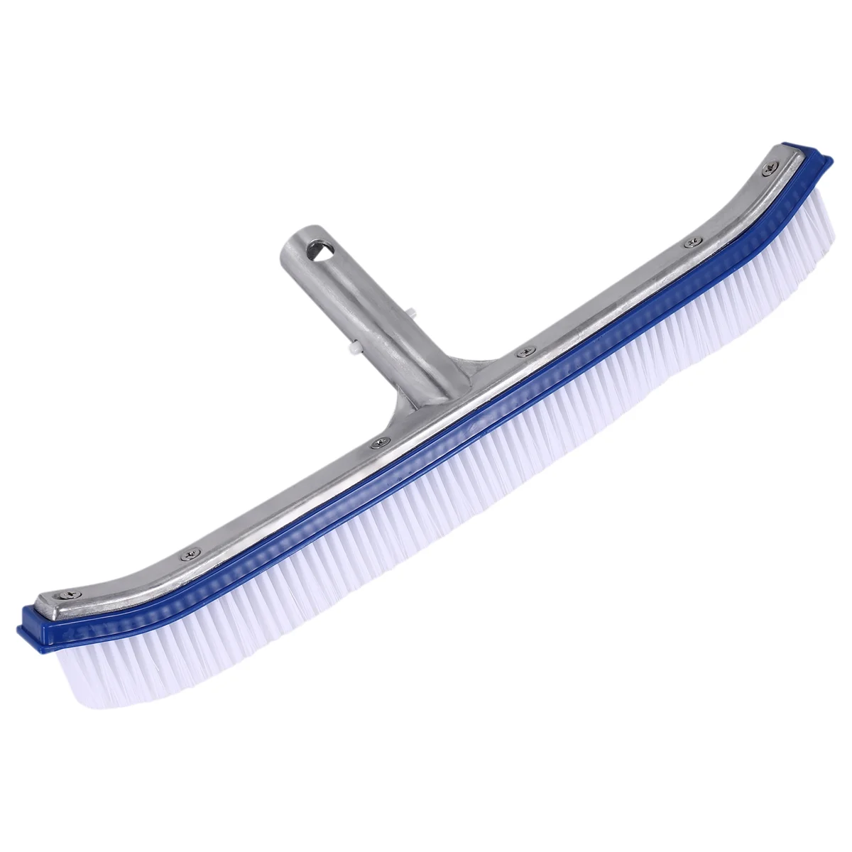 AB91-18 Inch Outdoor Pool Wall Brush Swimming Pool Cleaning Tool Aluminum Handle for Pond Spa Pools Algae Remover